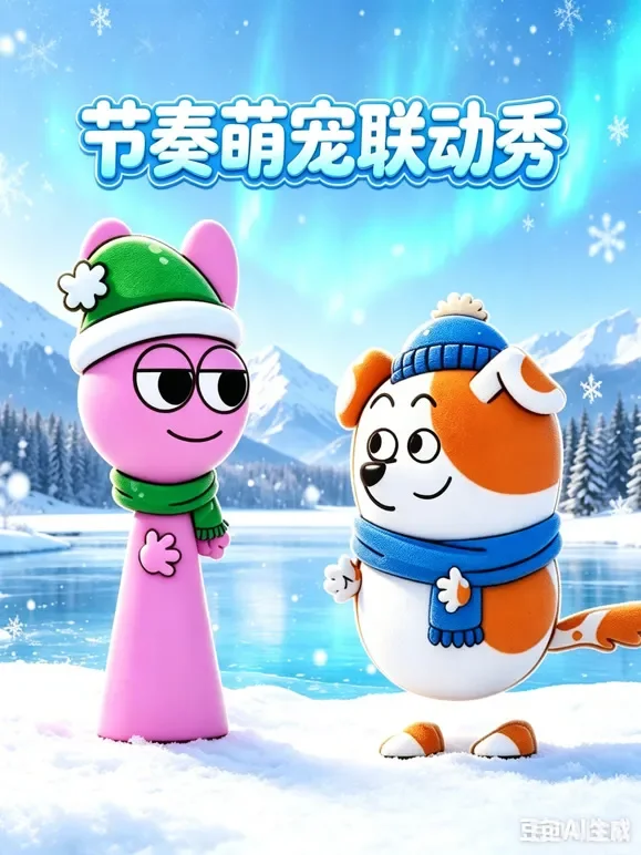 节奏萌宠联动秀动漫海报