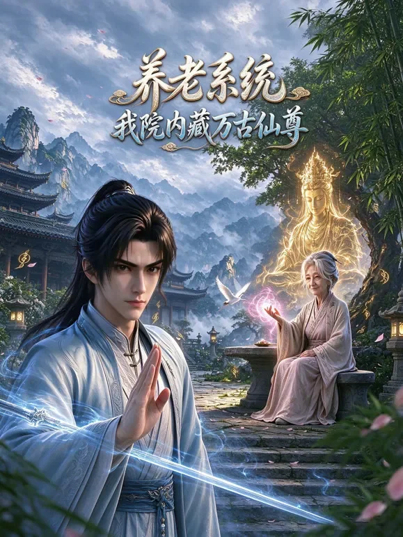 养老系统，我院内藏万古仙尊动漫海报
