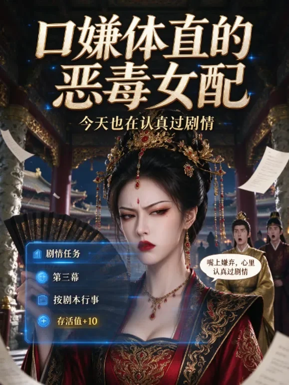口嫌体直的恶毒女配，今天也在认真过剧情动漫海报