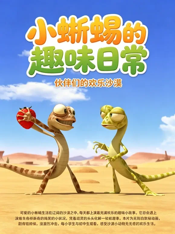 小蜥蜴奥斯卡的趣味日常动漫海报