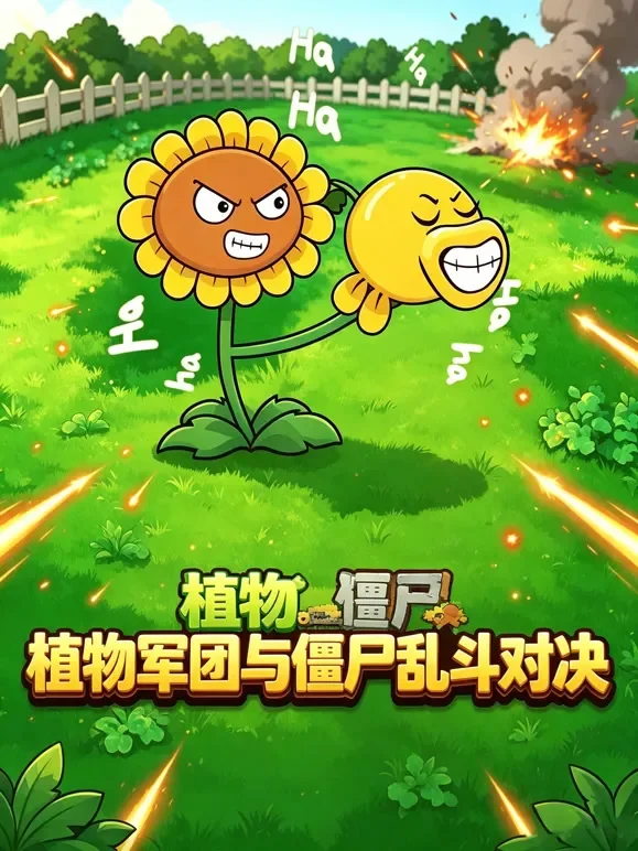 植物军团与僵尸乱斗对决动漫海报