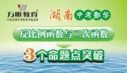 2016湖南中考数学 反比例函数与二次函动漫海报