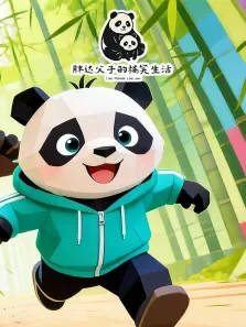 胖达父子的搞笑生活动漫海报