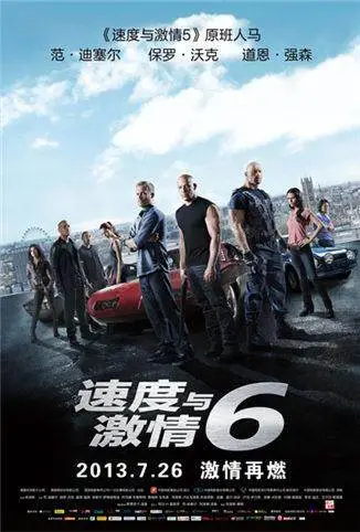 速度与激情6电影海报