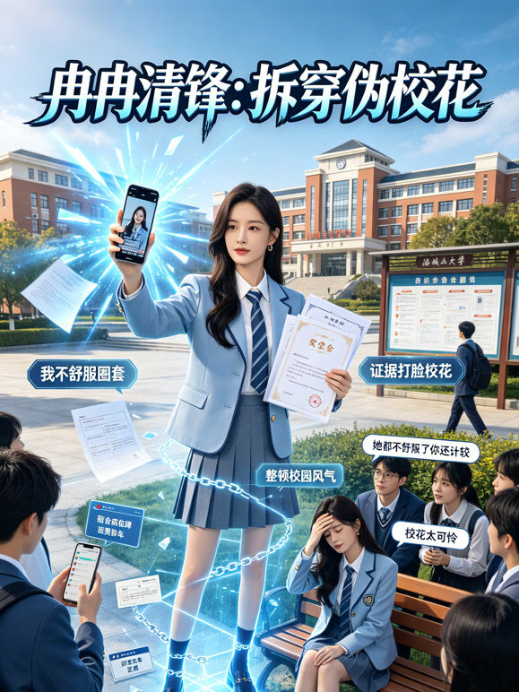 冉冉清锋：拆穿伪校花