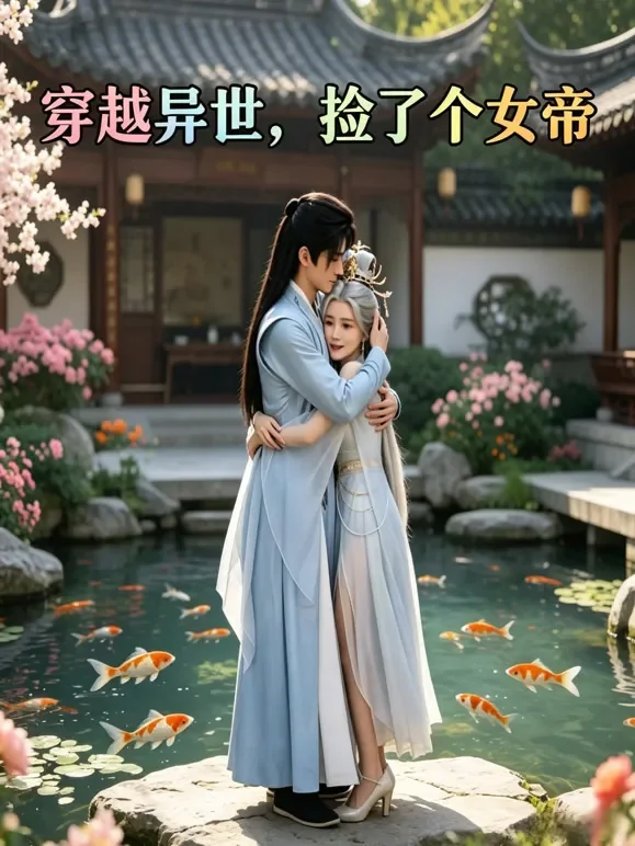 穿越异世，捡了个女帝短剧海报
