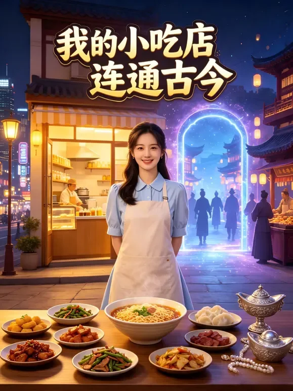 我的小吃店连通古今短剧海报
