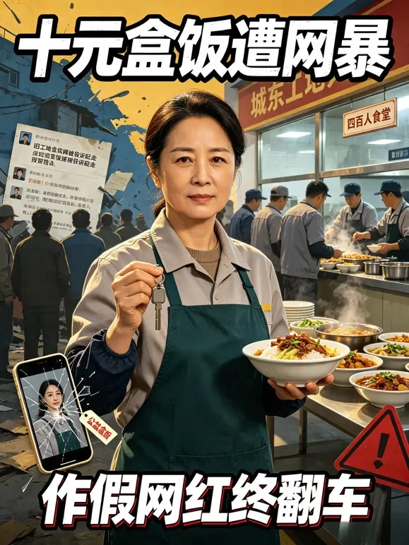 十元盒饭遭网暴，作假网红终翻车短剧海报