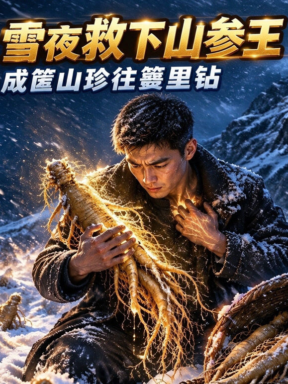 雪夜救下山参王成筐山珍往篓里钻