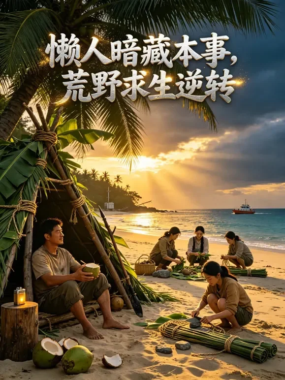 懒人暗藏本事，荒野求生逆转短剧海报