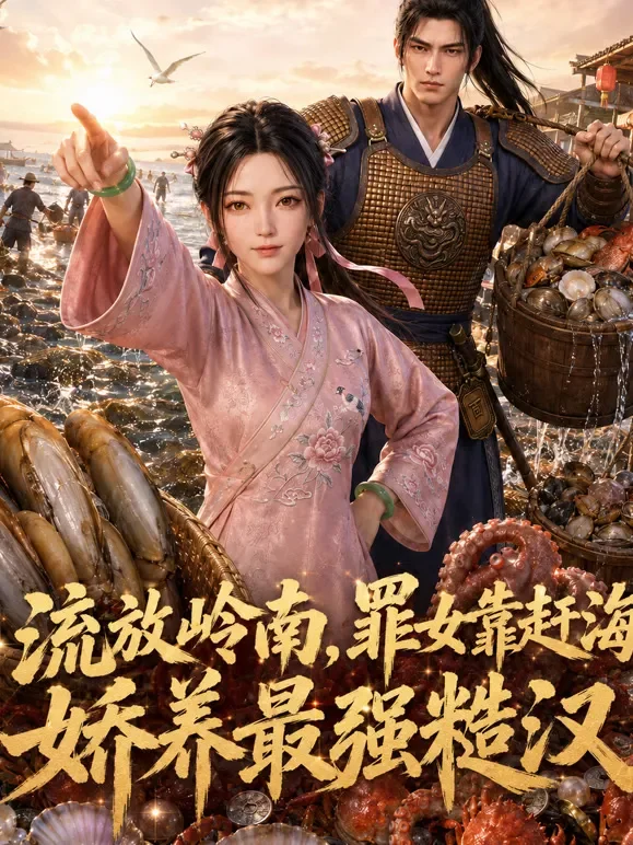流放岭南，罪女靠赶海娇养最强糙汉短剧海报