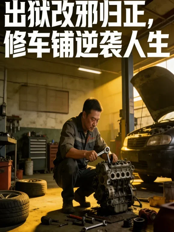 出狱改邪归正，修车铺逆袭人生短剧海报