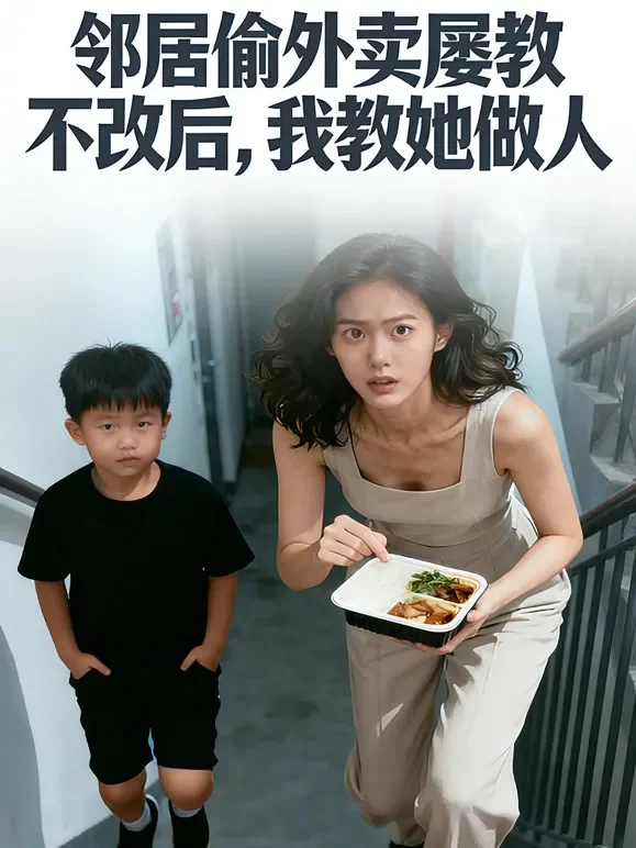 邻居偷外卖屡教不改后，我教她做人短剧海报