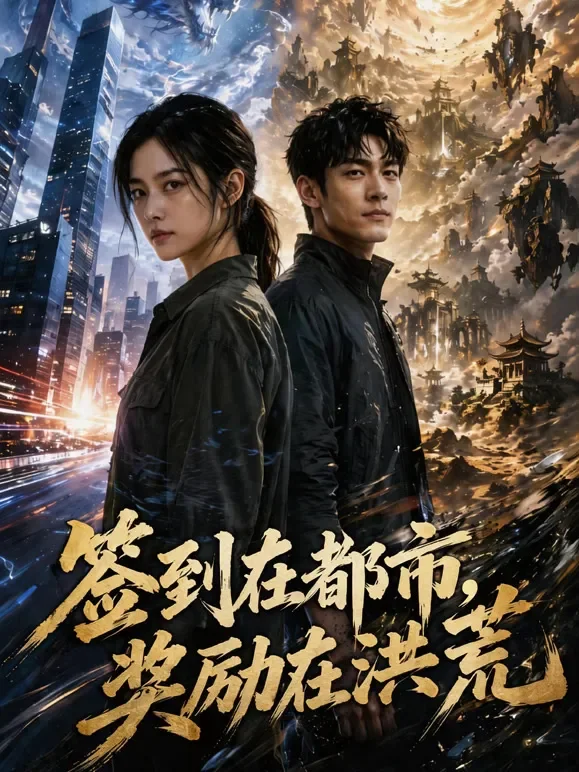 签到在都市，奖励在洪荒短剧海报