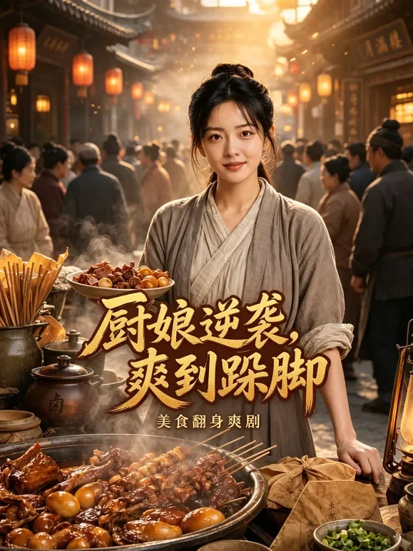 厨娘逆袭，爽到跺脚短剧海报