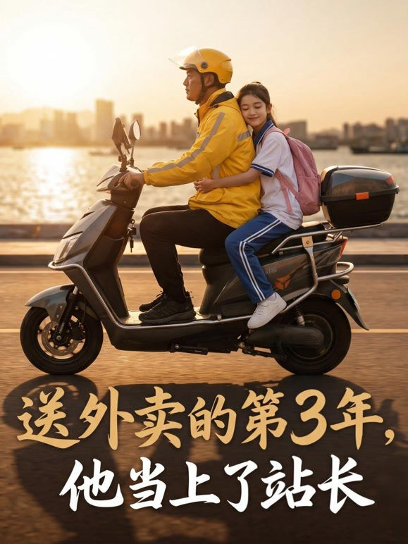 送外卖的第3年，他当上了站长
