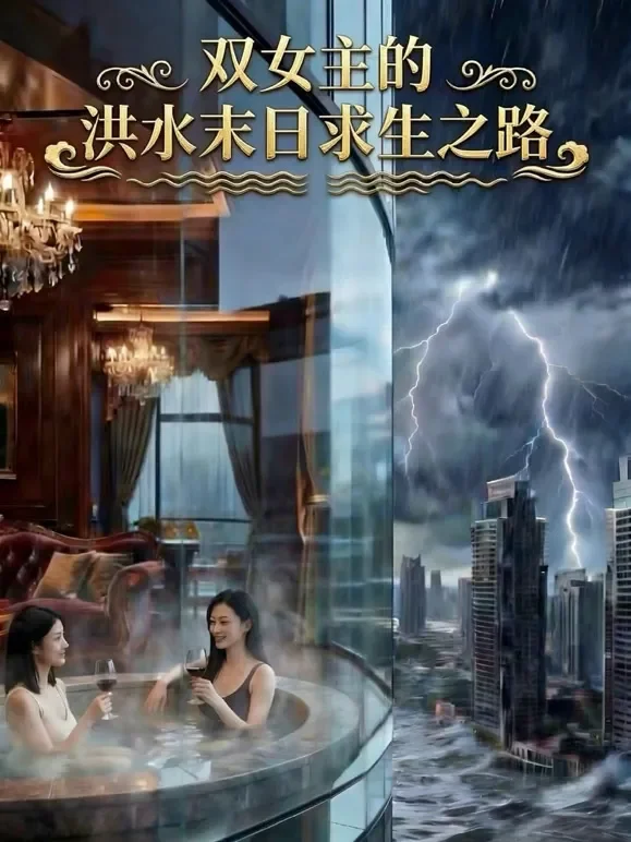 双女主的洪水末日求生之路短剧海报