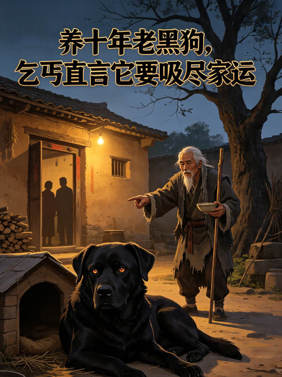 养十年老黑狗，乞丐直言它要吸尽家运