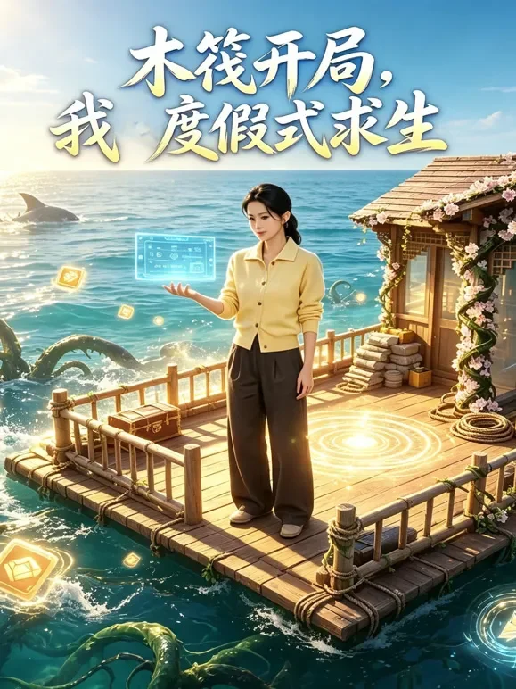 木筏开局，我度假式求生短剧海报