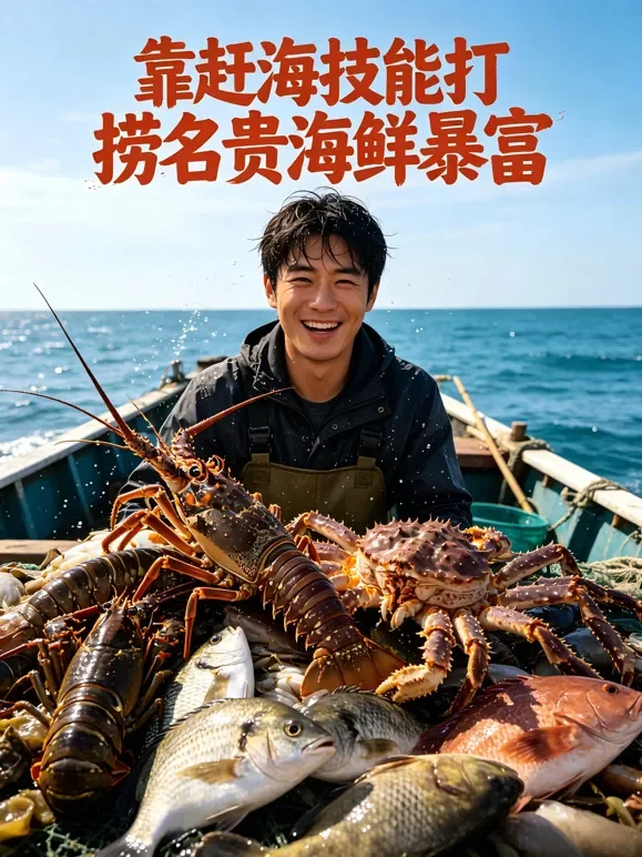 靠赶海技能打捞名贵海鲜暴富短剧海报