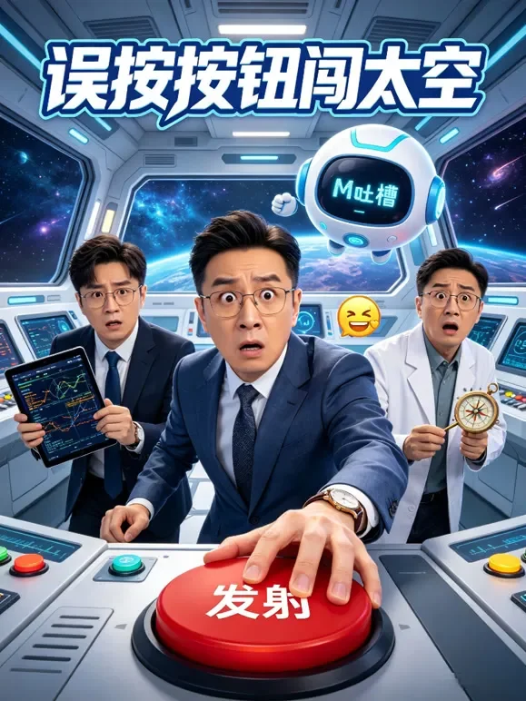 误按按钮闯太空短剧海报