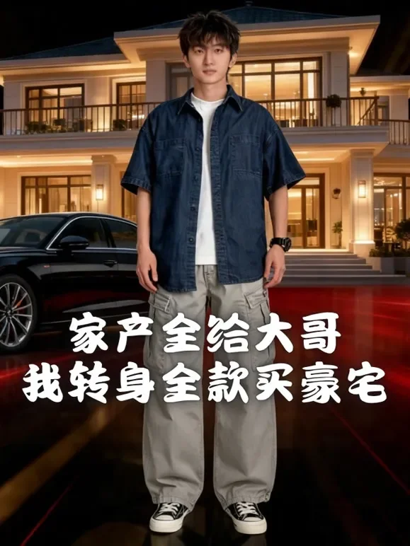 家产全给大哥，我转身全款买豪宅短剧海报