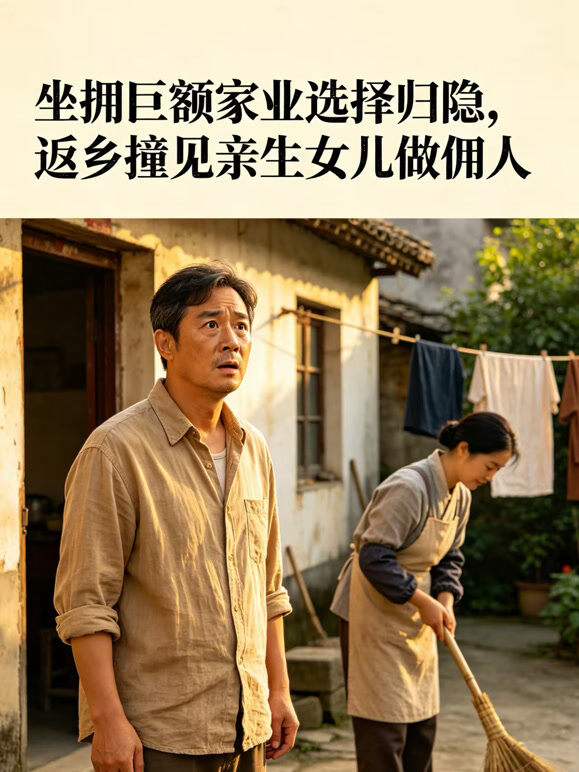 坐拥巨额家业选择归隐，返乡撞见亲生女儿做佣人