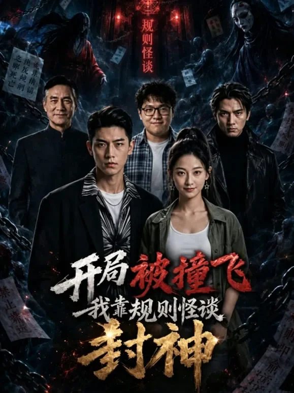 开局被撞飞我靠规则怪谈封神短剧海报