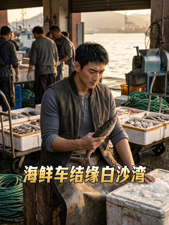 海鲜车结缘白沙湾
