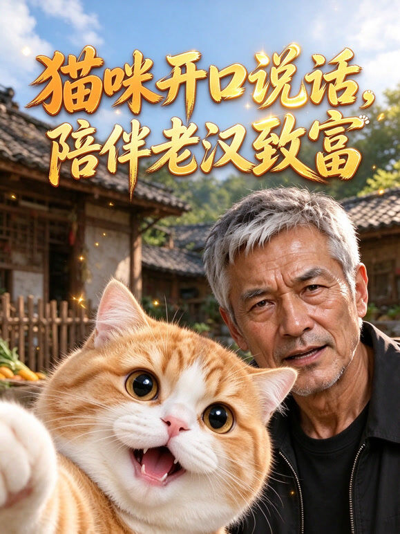 猫咪开口说话，陪伴老汉致富