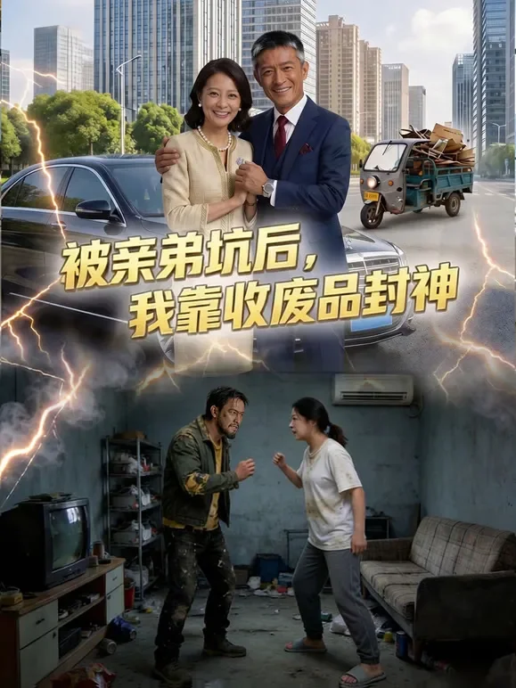 被亲弟坑后，我靠收废品封神短剧海报