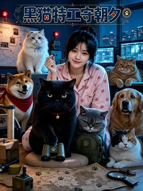 黑猫特工守朝夕短剧海报