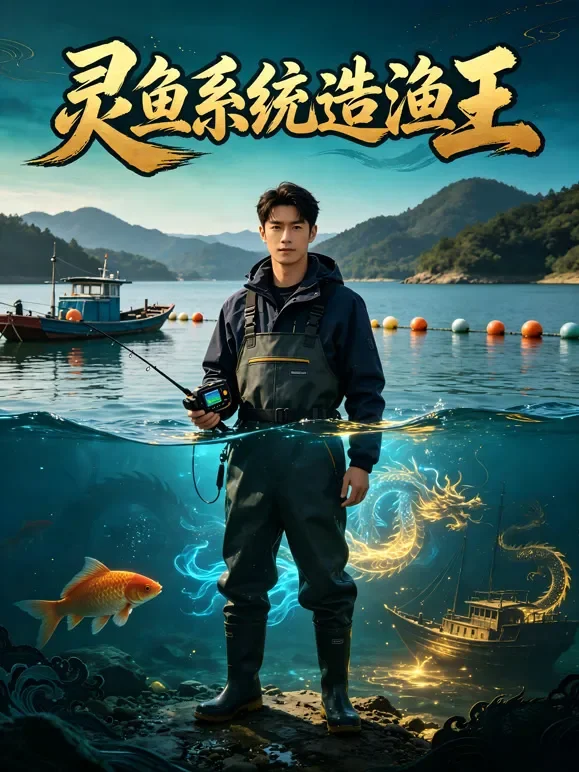 灵鱼系统造渔王短剧海报