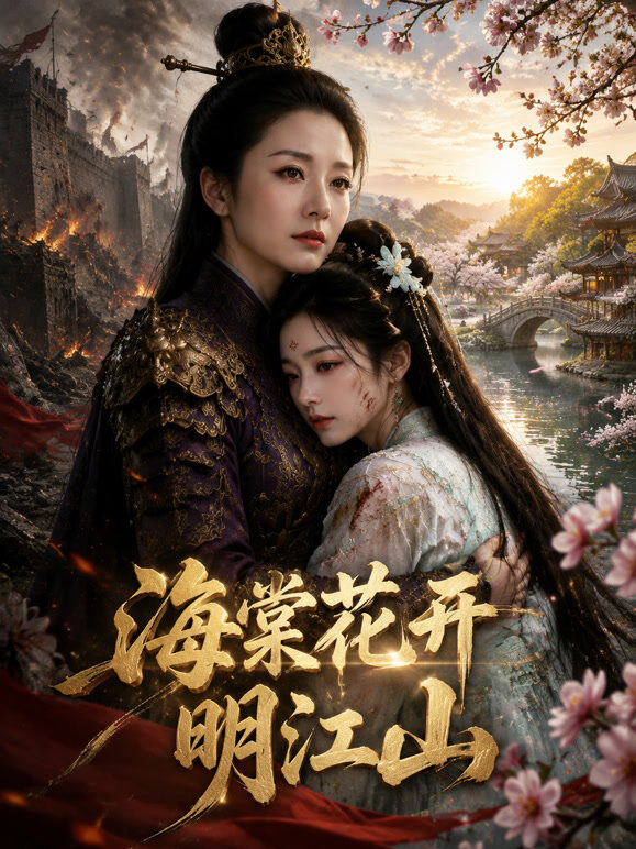 海棠花开明江山