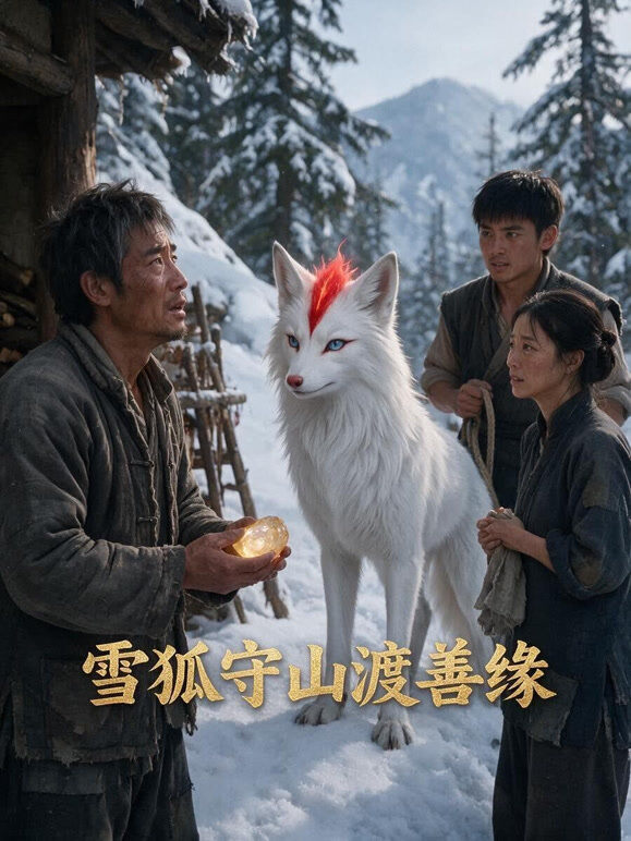 雪狐守山渡善缘