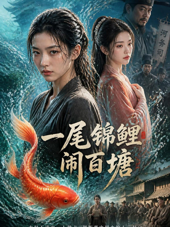 一尾锦鲤闹百塘