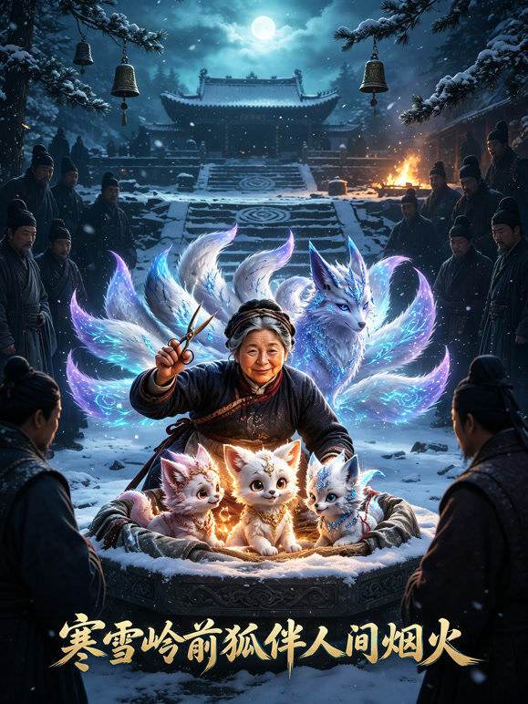寒雪岭前狐伴人间烟火