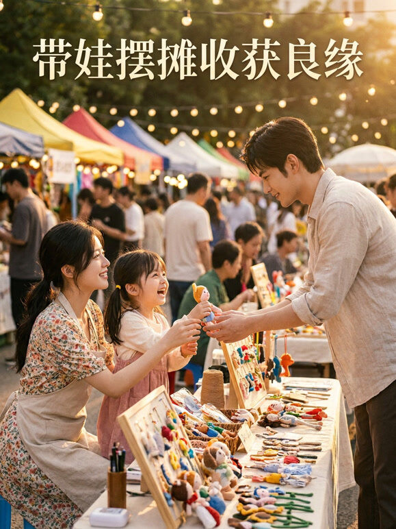 带娃摆摊收获良缘
