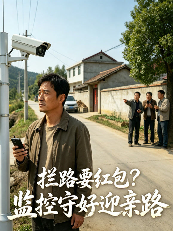 拦路要红包？监控守好迎亲路