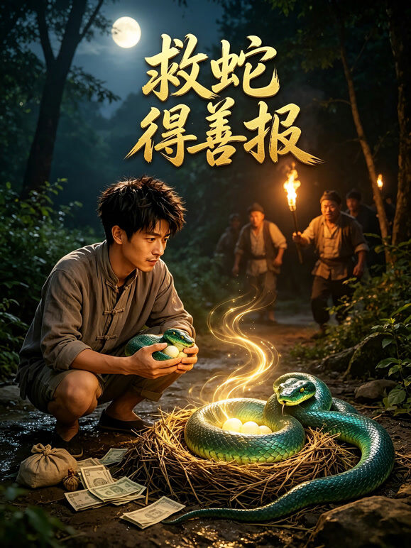 救蛇得善报