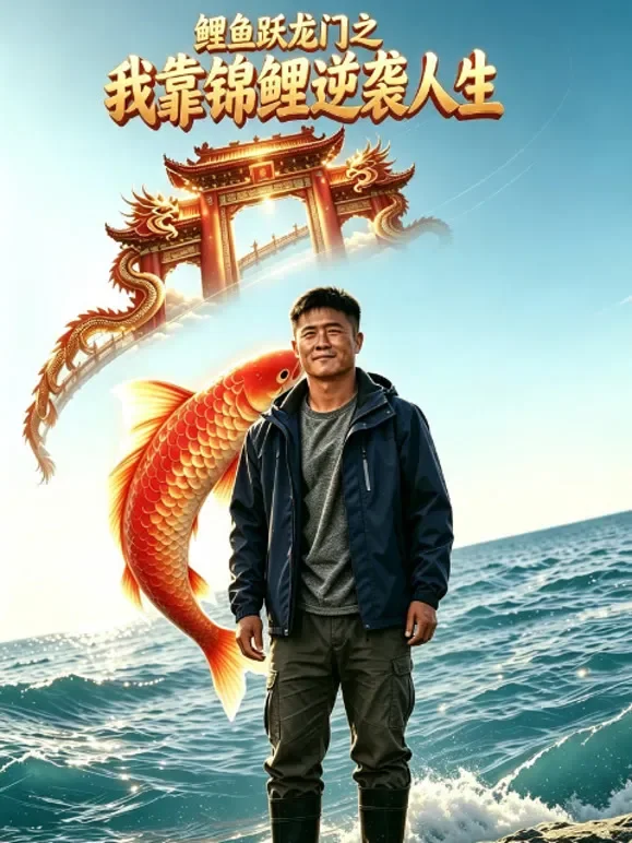 鲤鱼跃龙门之我靠锦鲤逆袭人生短剧海报