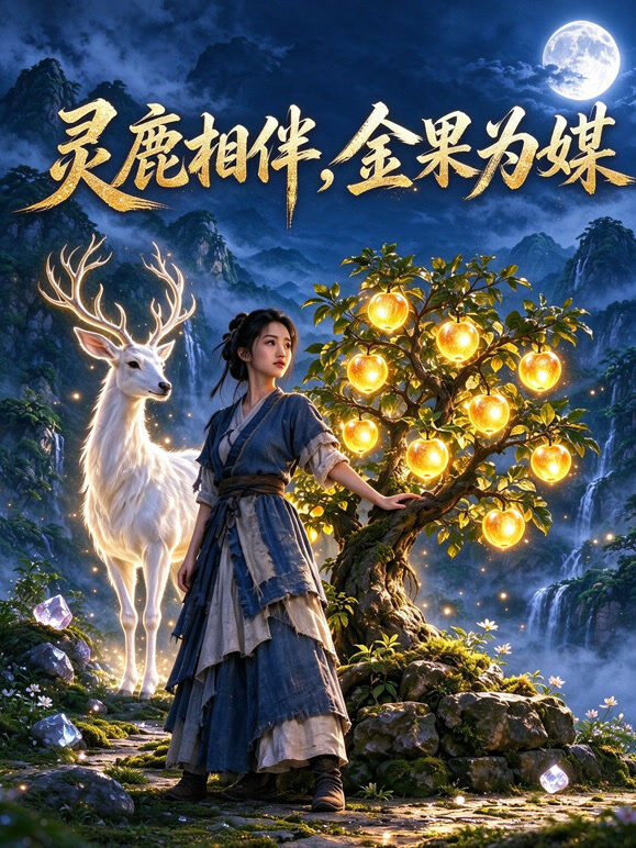 灵鹿相伴，金果为媒