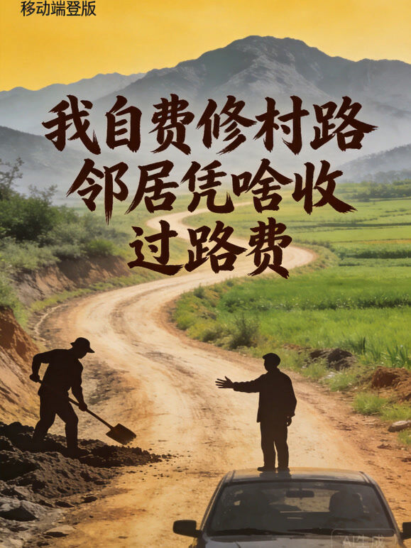 我自费修村路 邻居凭啥收过路费
