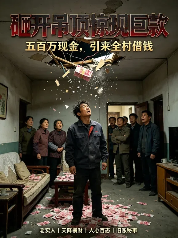 砸开吊顶惊现巨款短剧海报