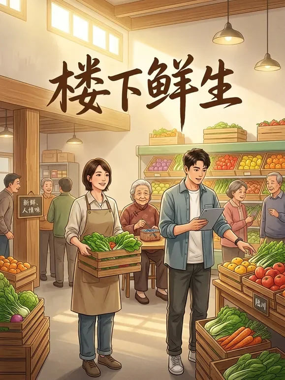 楼下鲜生短剧海报
