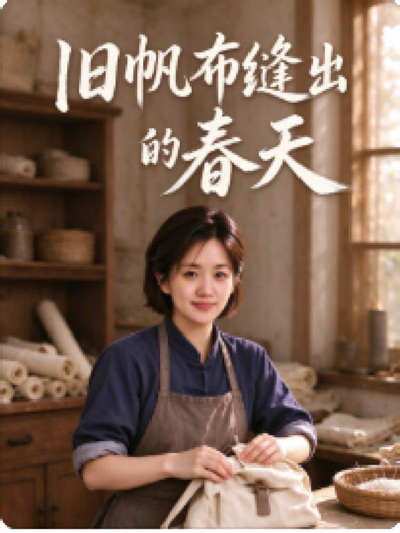 旧帆布缝出的春天