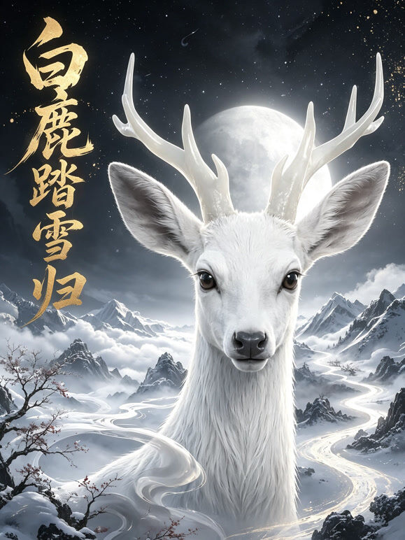 白鹿踏雪归